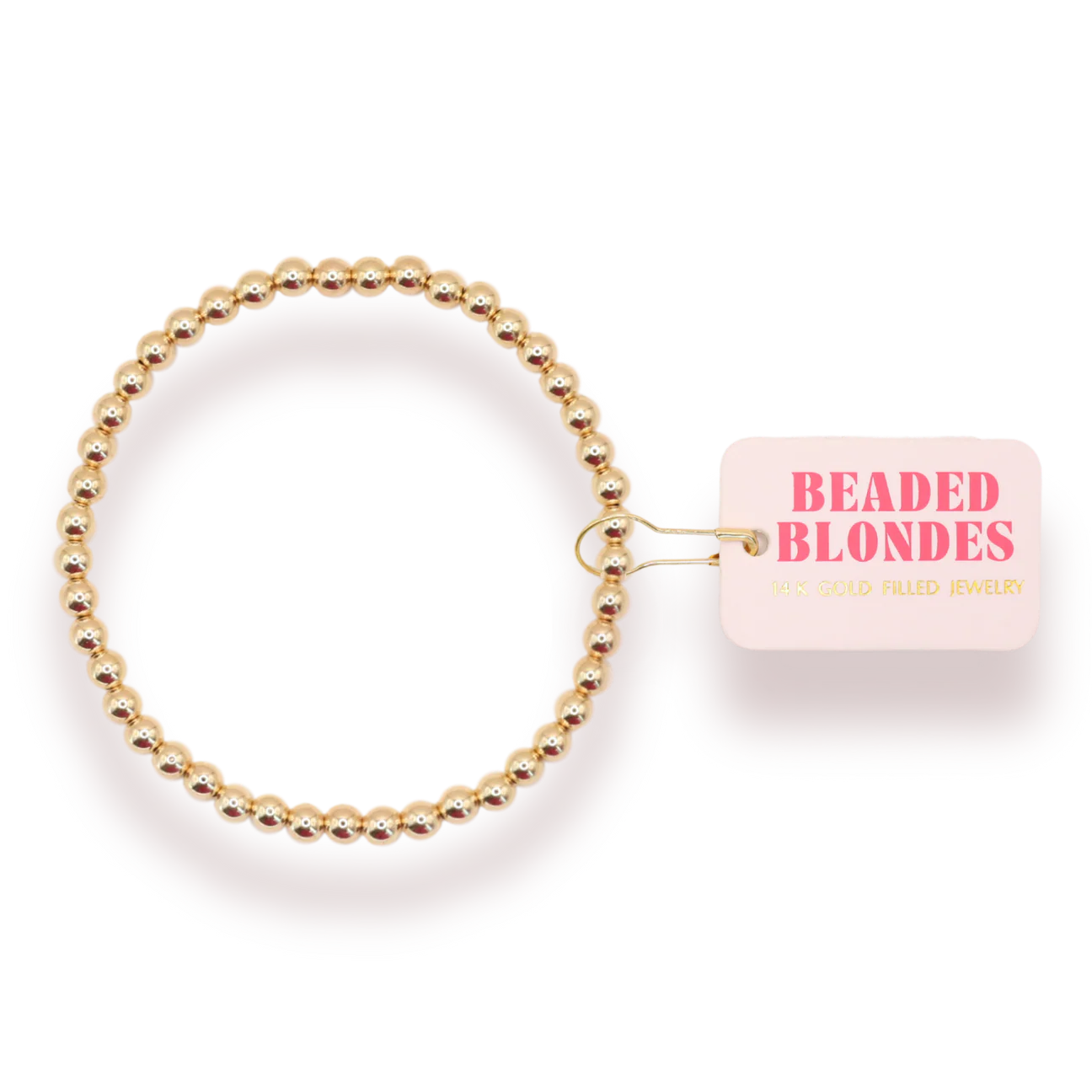 Beaded Blondes 4MM Gold Beaded Bracelet