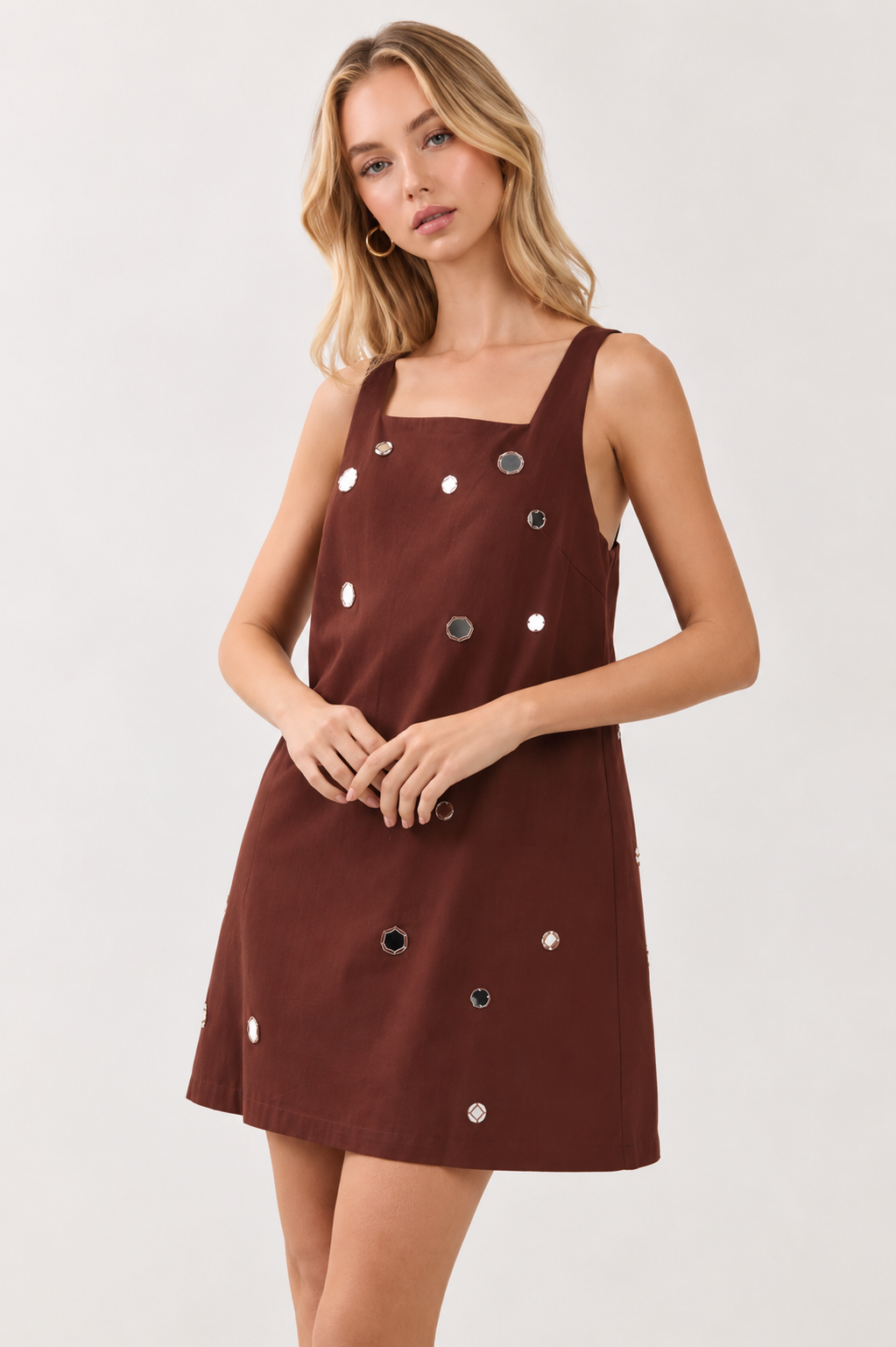 Mirror Me Mini Dress - Brown