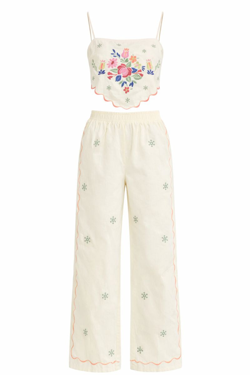 Santorini Scarf Top and Pants Set