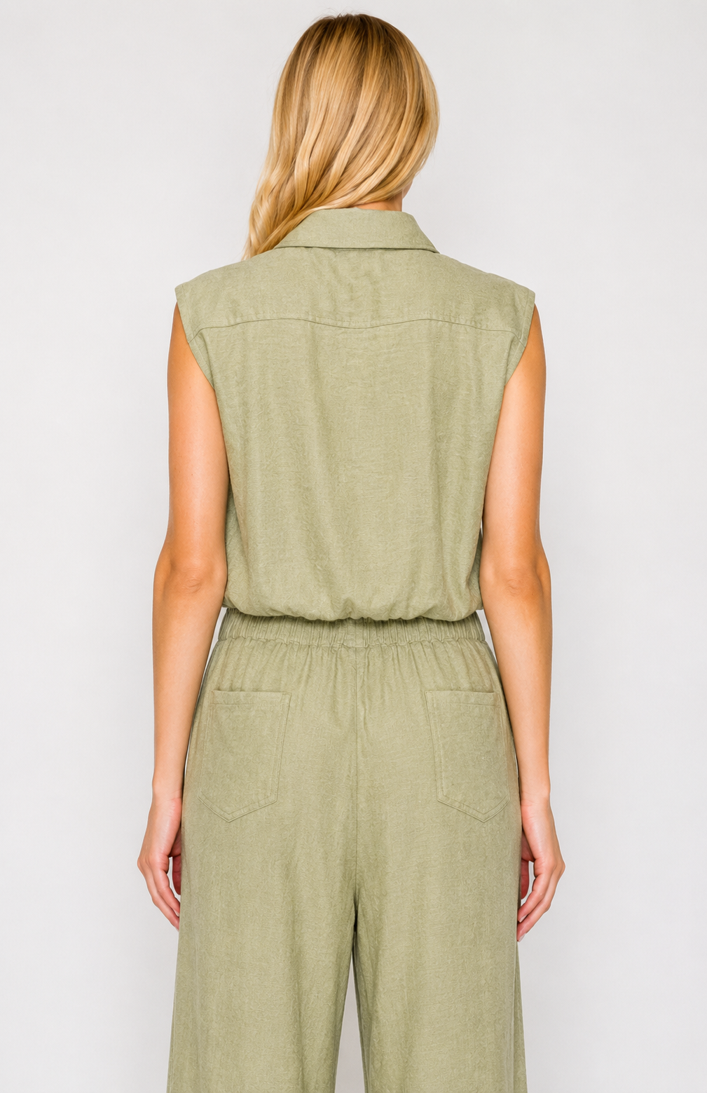 Olive Coast Zip Up Blouse