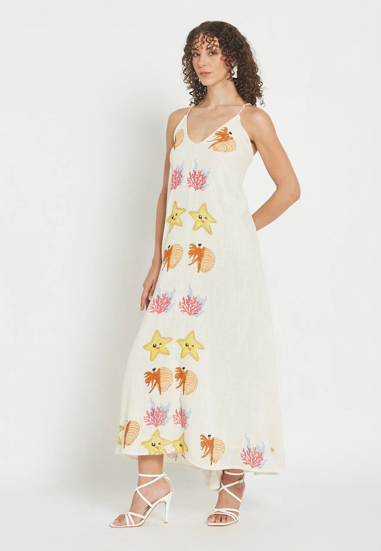 Coral Coast Midi Dress