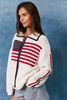 All American Zip Up Sweater Jacket