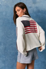 All American Zip Up Sweater Jacket