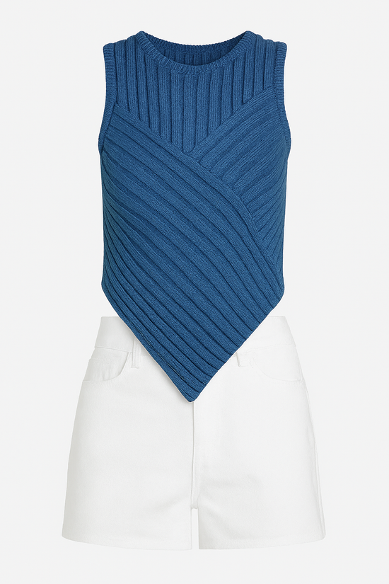 Demi Blue Sleeveless Top