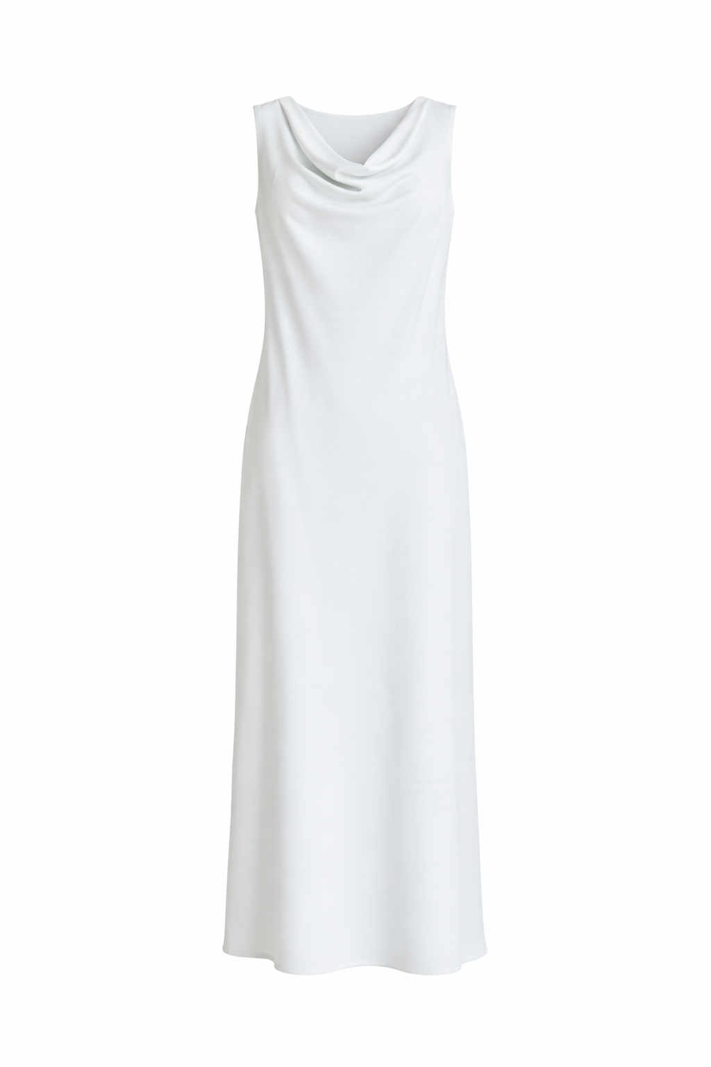 Blue Mirage Satin Midi Dress