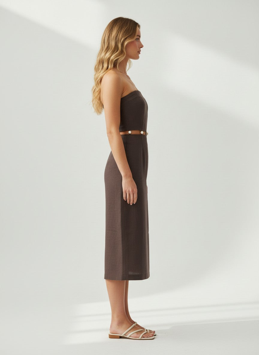 Mocha Muse Midi Dress