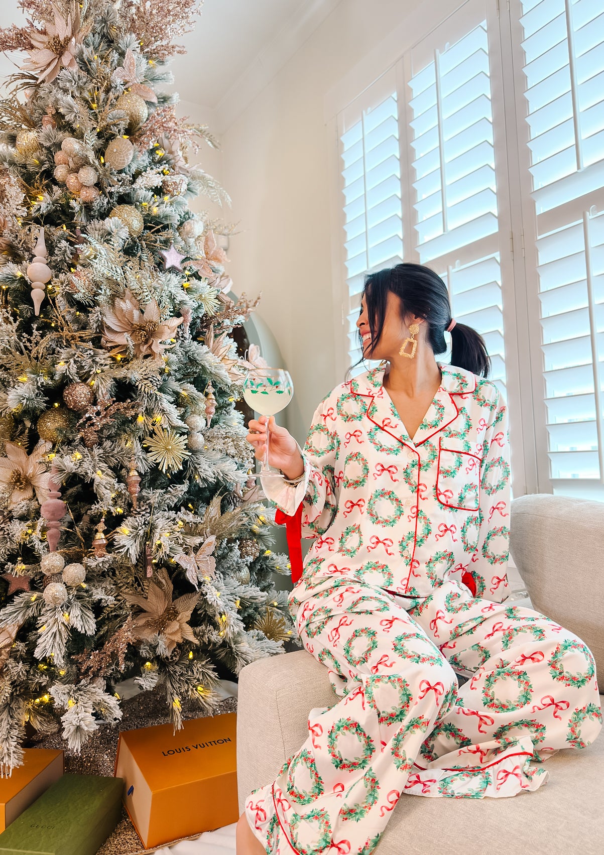 Christmas Satin Pj Set