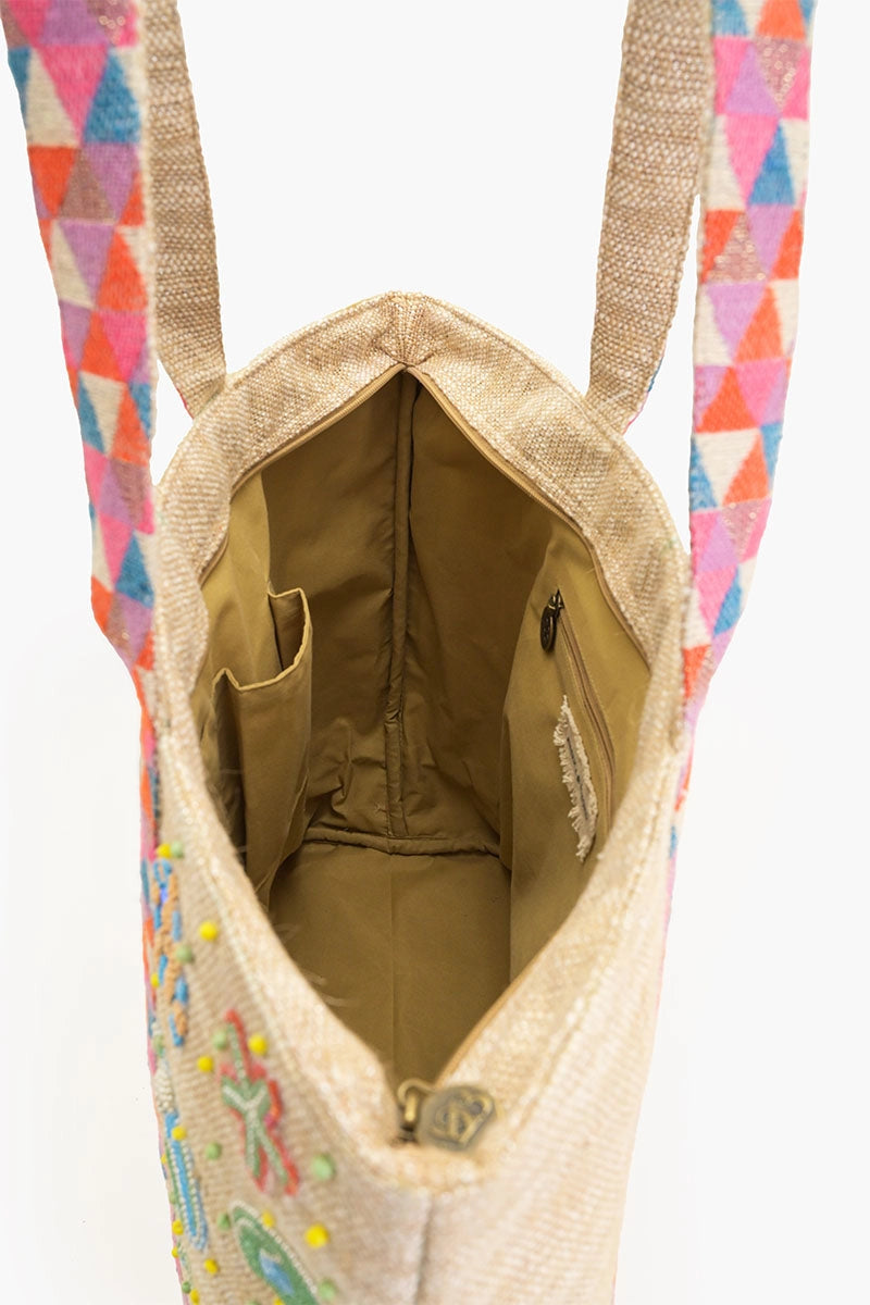 Crab Shell Embelished Boat Tote