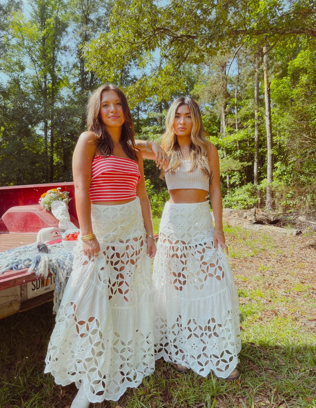 Emma Eyelet Embroidery Maxi Skirt