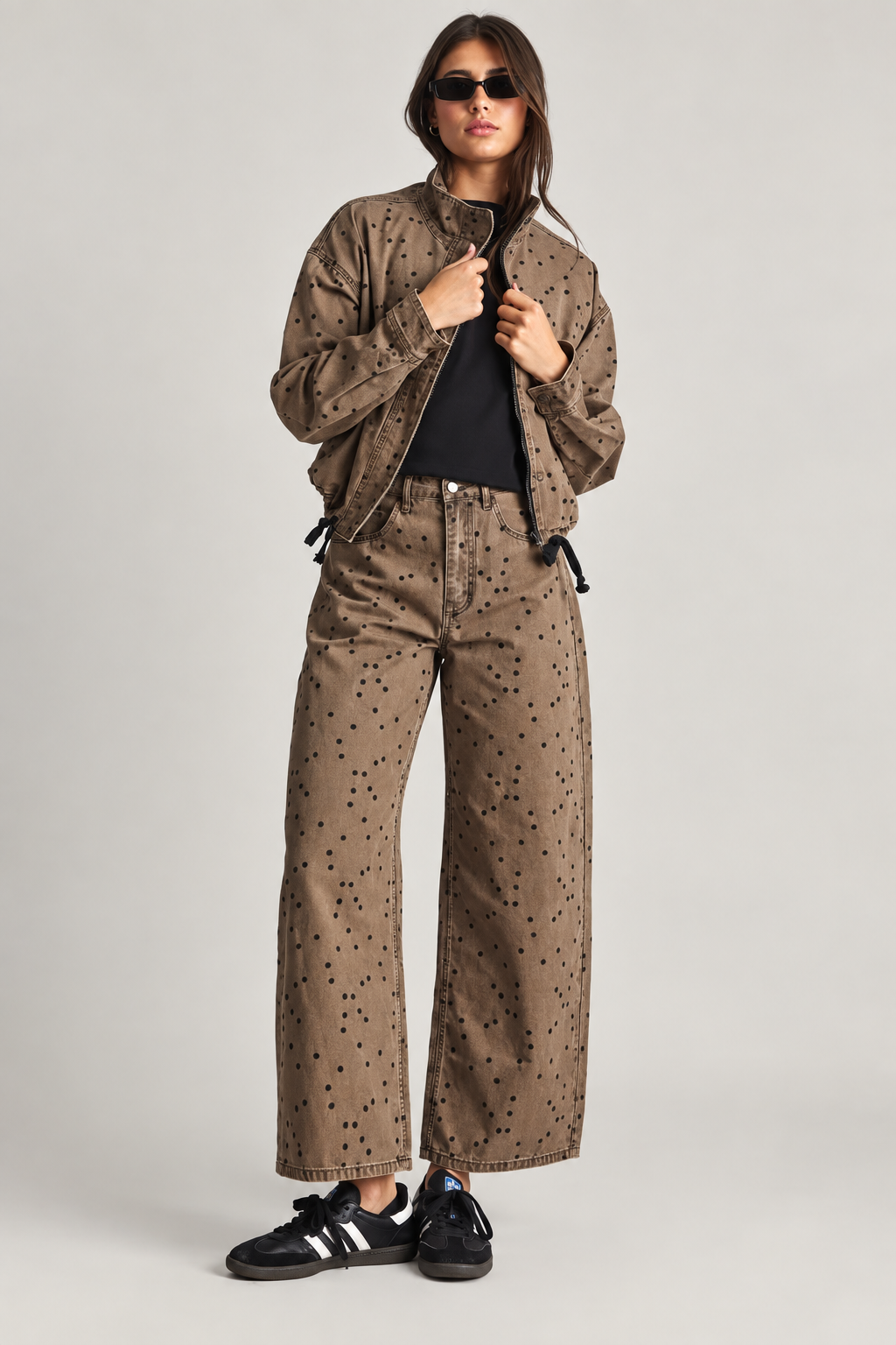The Piper Polka Dot Barrel Pants