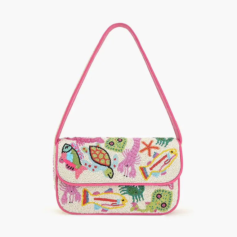 Underwater Tales Beaded Shoulder Bag