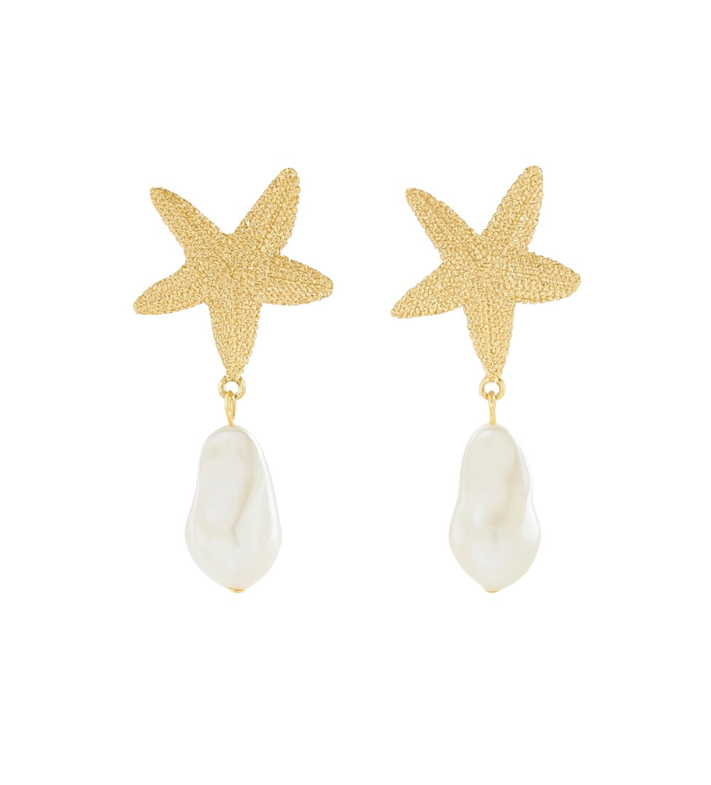 Starfish Pearl Earrings