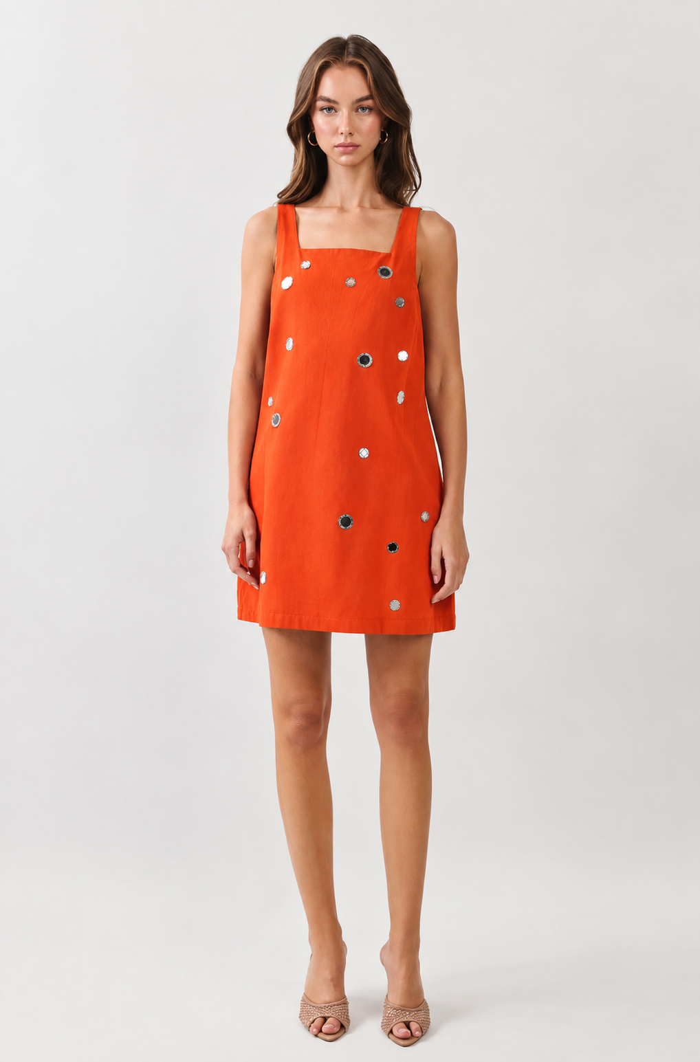 Mirror Me Mini Dress - Orange
