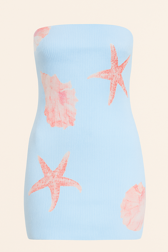 Sea Sequin Tube Mini Dress