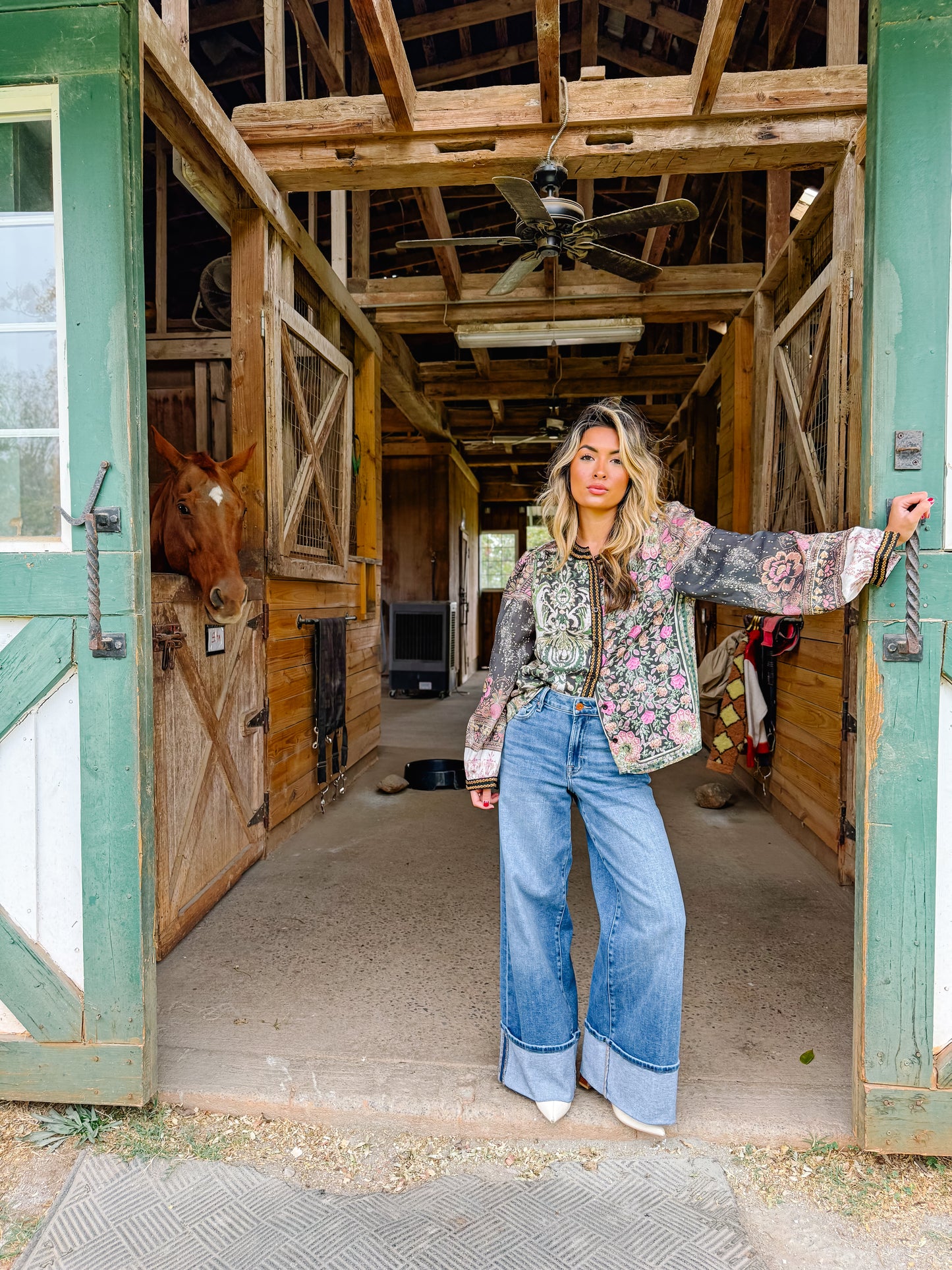 Garden Reverie Button-Down Blouse