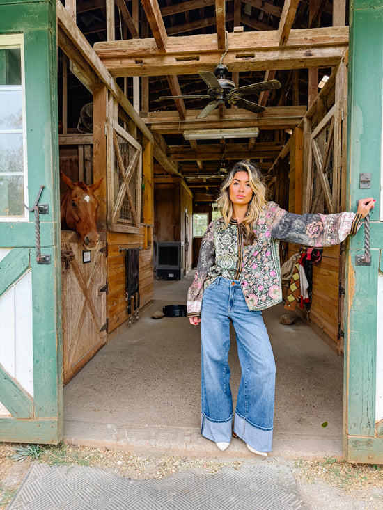 Garden Reverie Button-Down Blouse