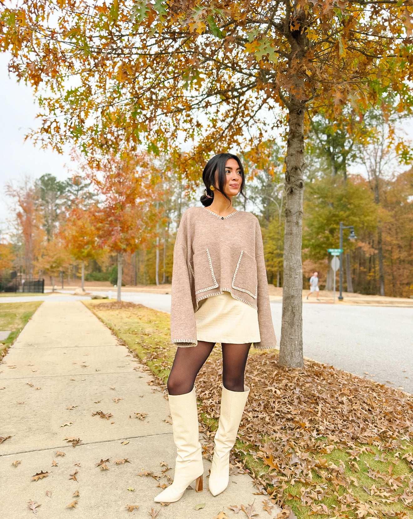 Mocha Stitch Detail Sweater