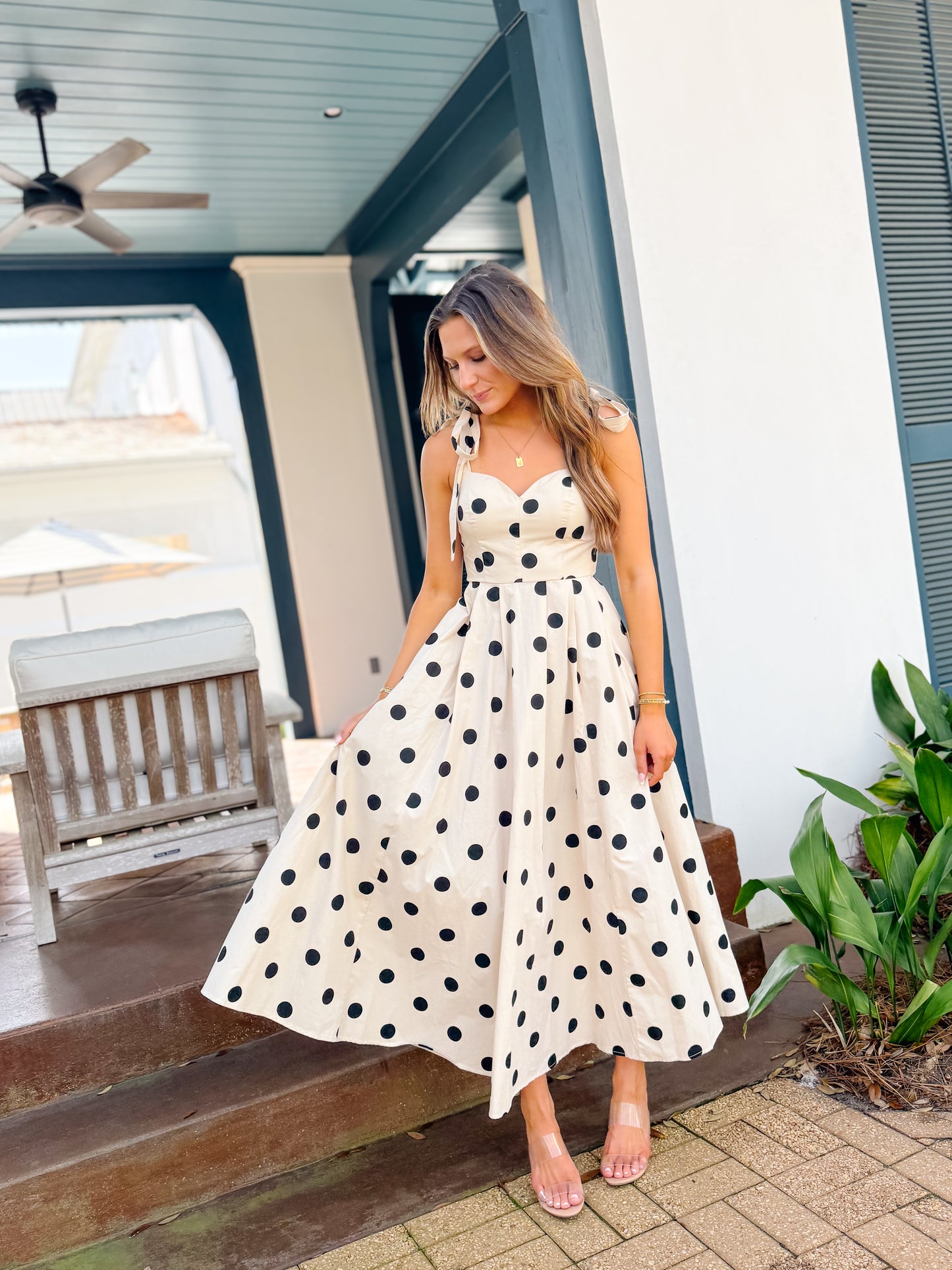 The Pippa Polka Dot Midi Dress
