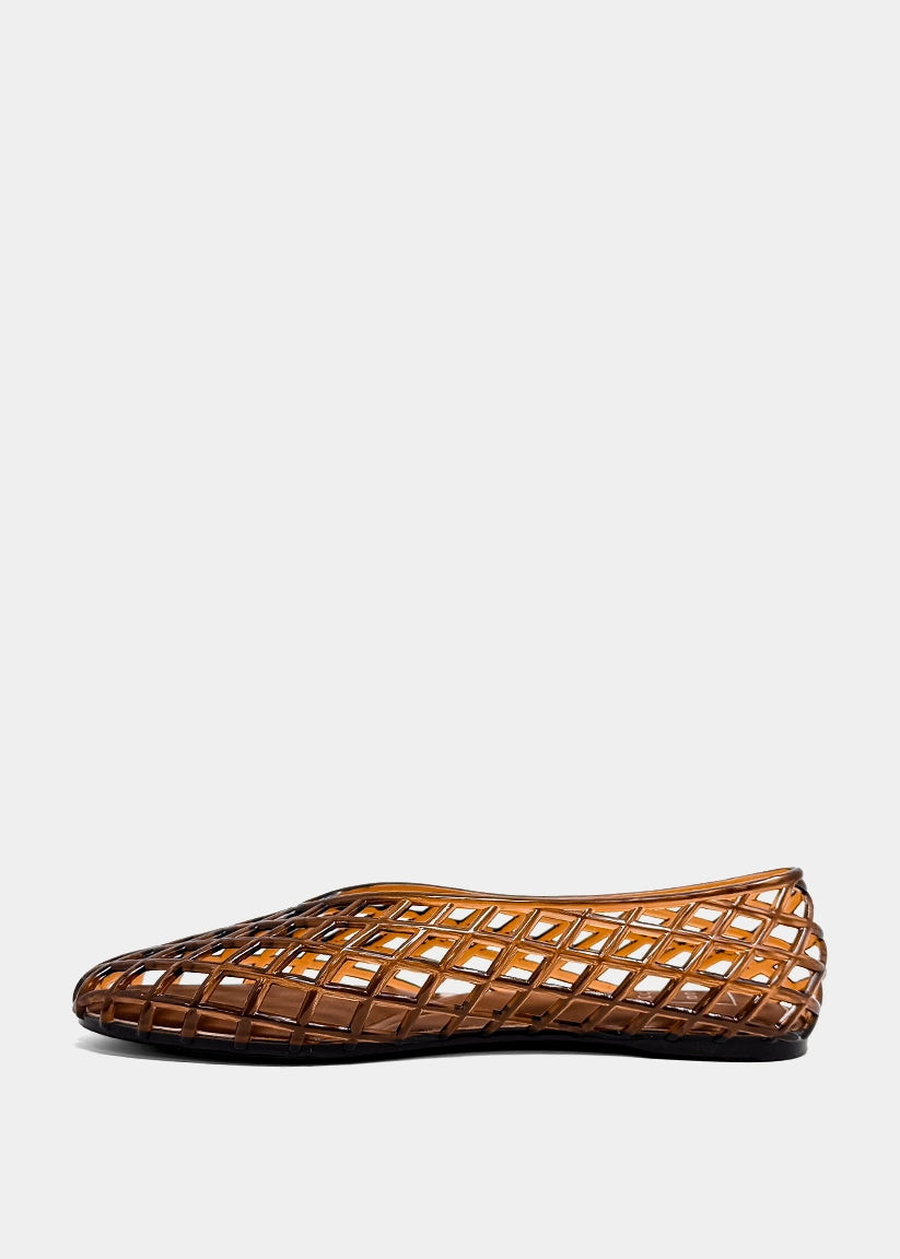 Alana Jelly Flat - Brown (PRE-ORDER/AVAILABLE TO SHIP 7/31)