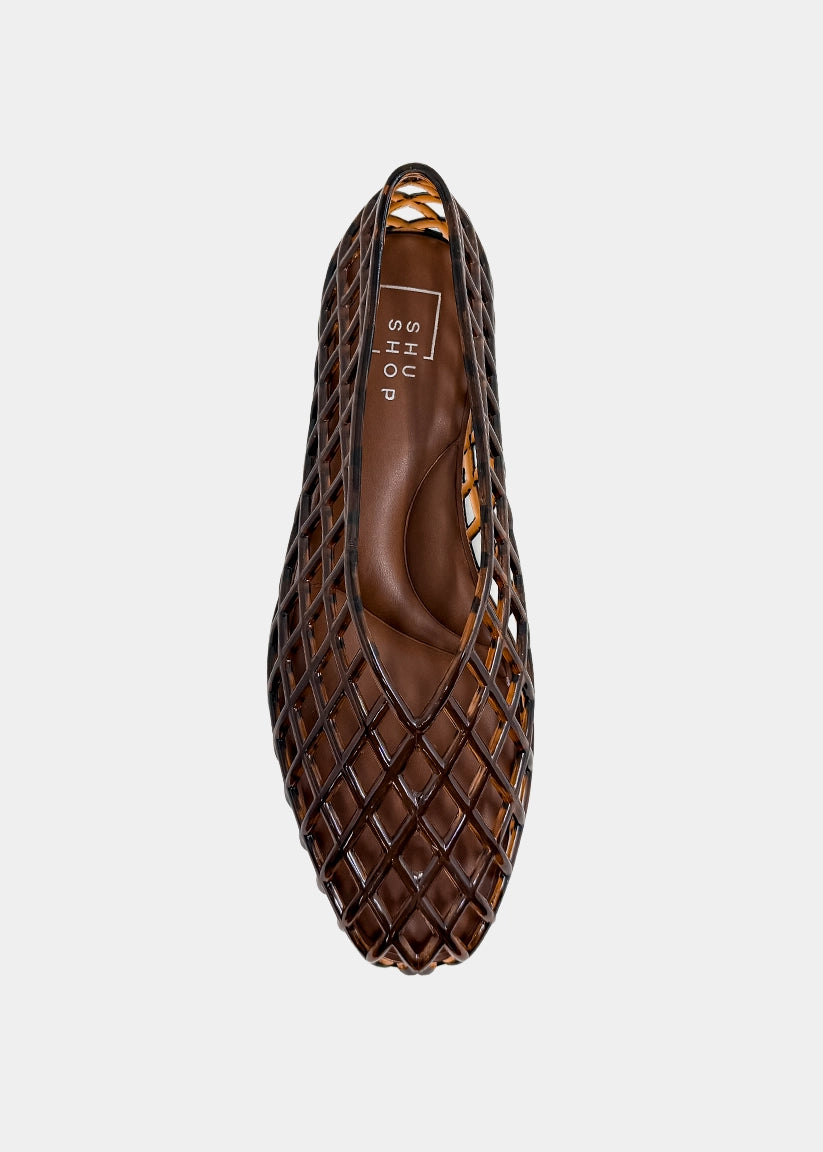 Alana Jelly Flat - Brown (PRE-ORDER/AVAILABLE TO SHIP 7/31)
