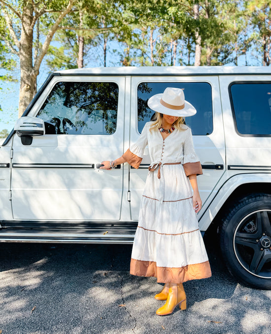 Savannah Striped Midi Dress