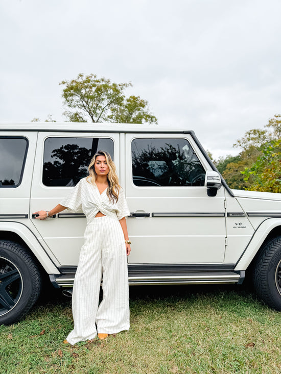 The Harbor Stripe Wide Leg Pants
