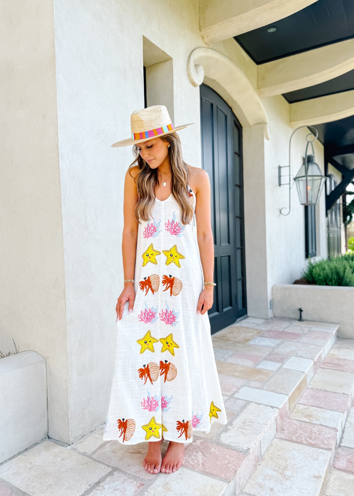 Coral Coast Midi Dress