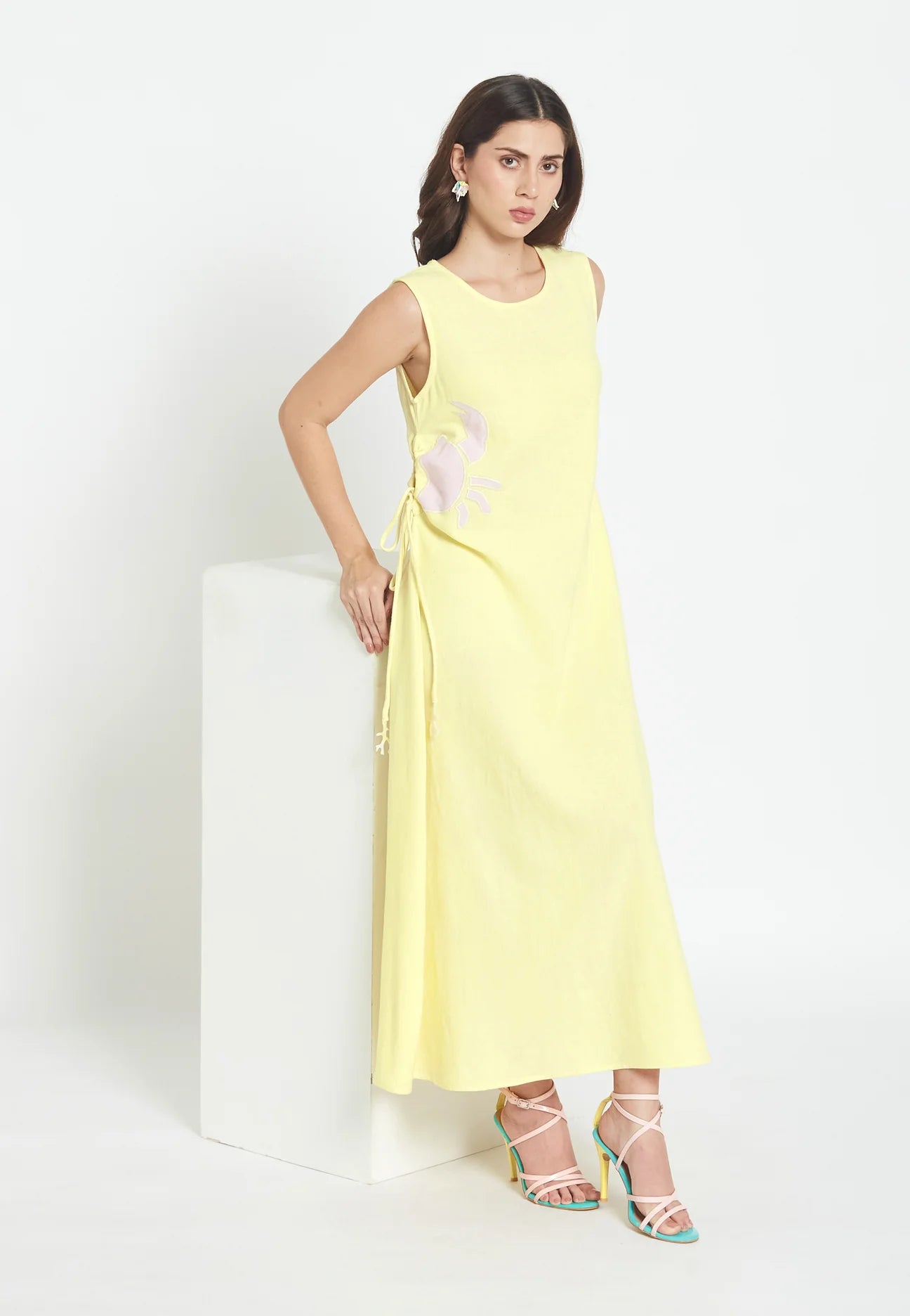 Coastal Crab Midi Dress