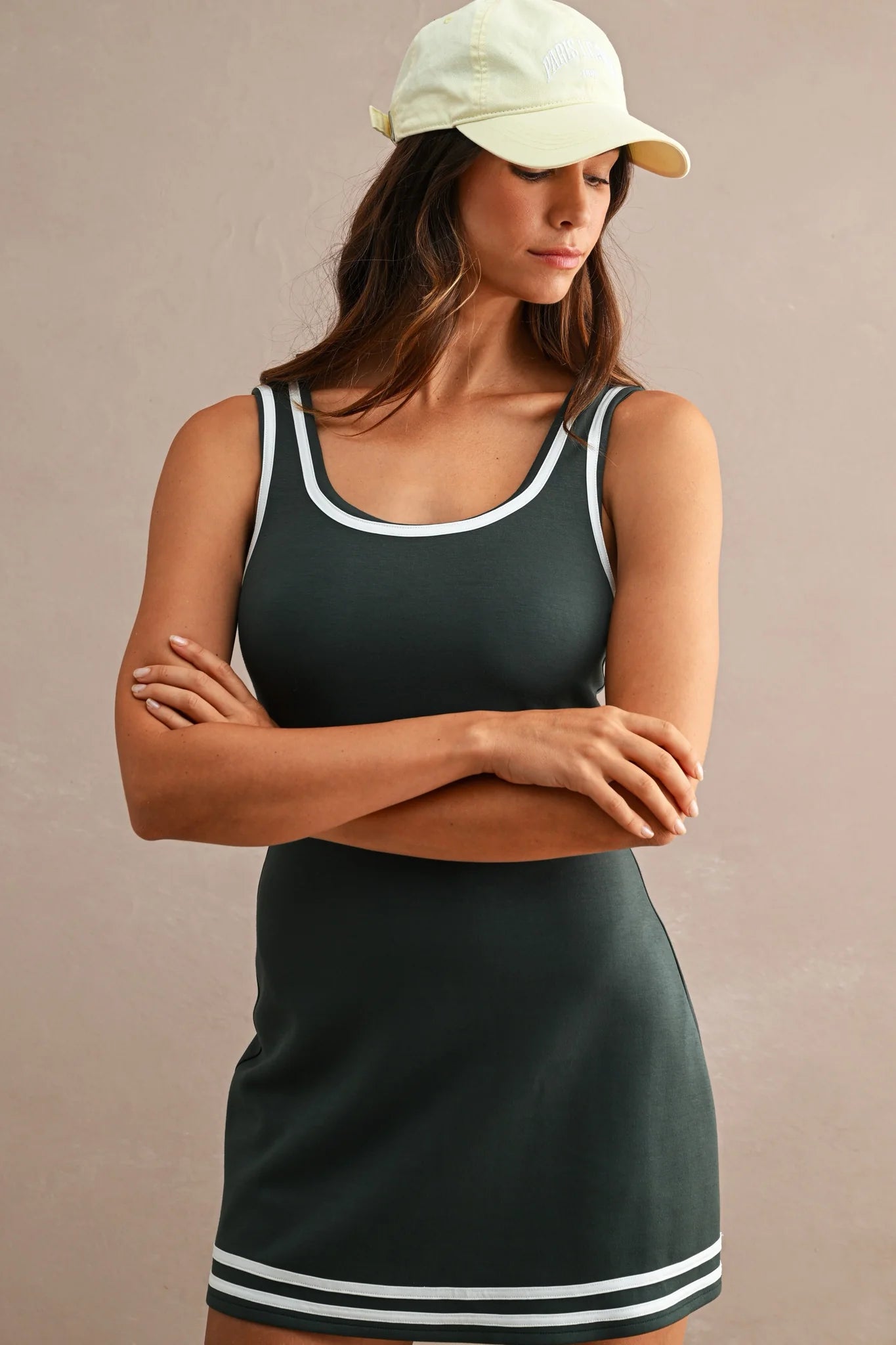 Grace Athleisure Scuba Dress - Green