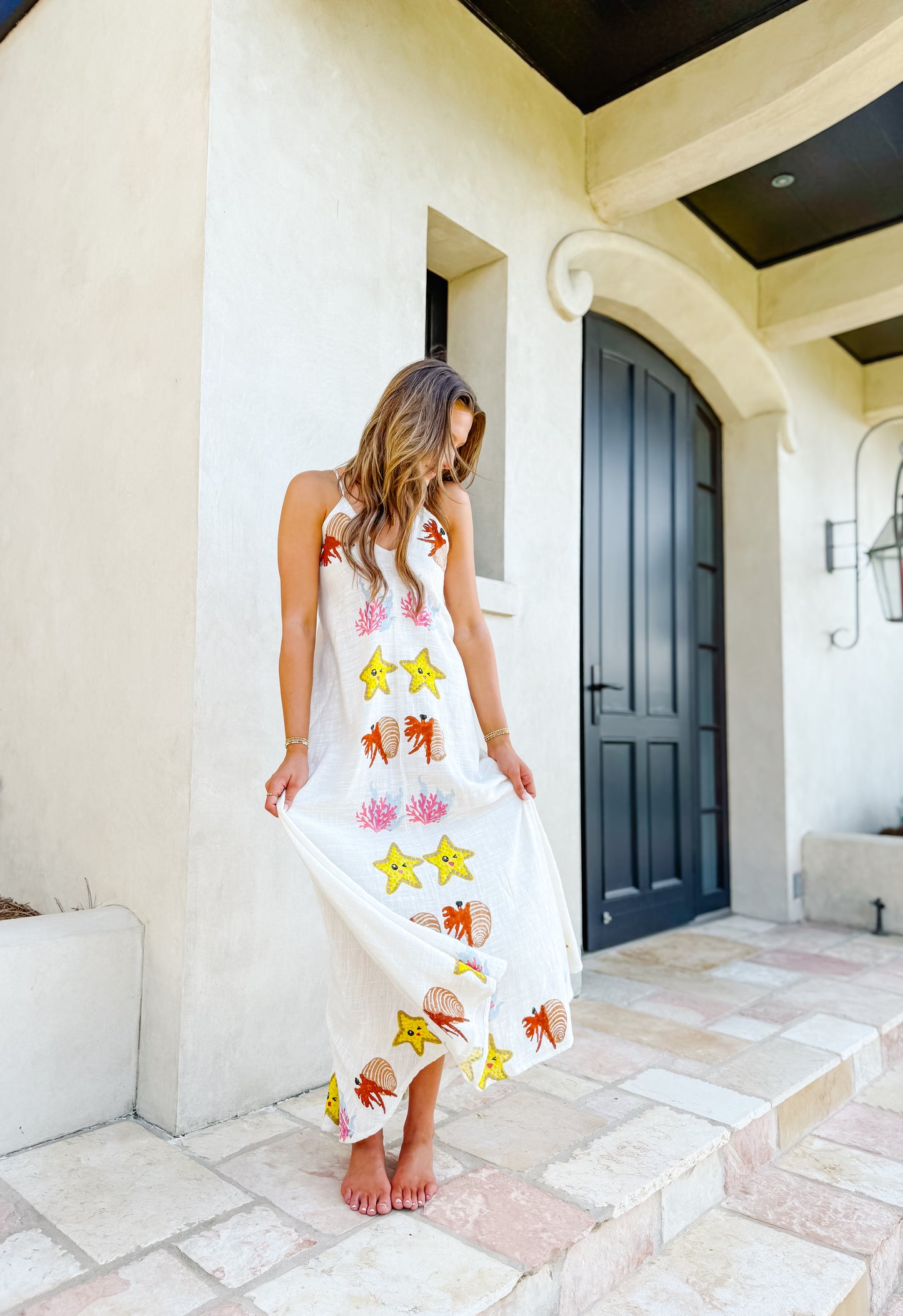 Coral Coast Midi Dress