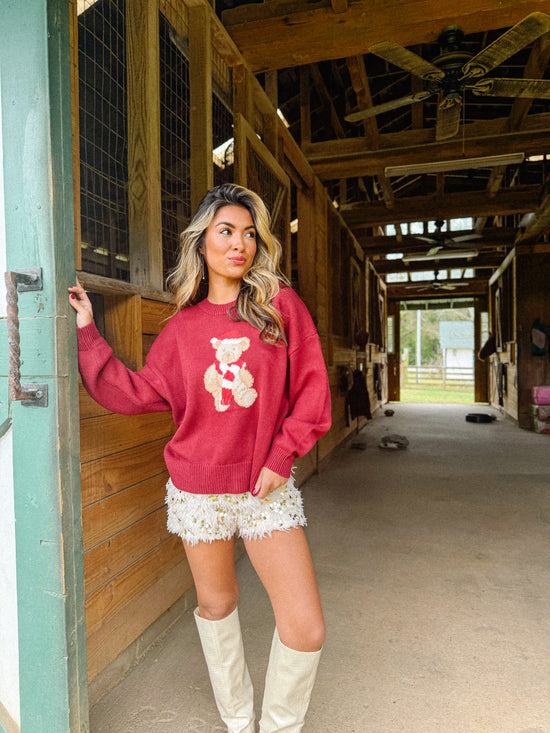 Santa Teddy Bear Graphic Sweater