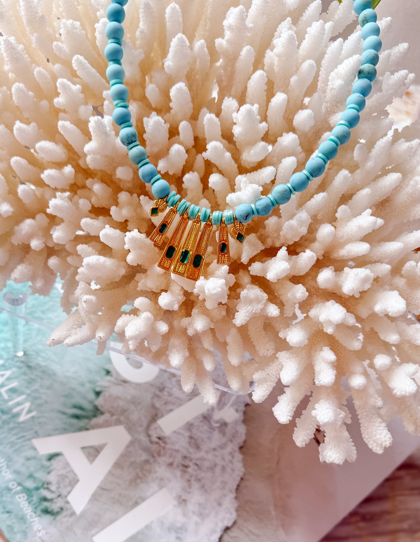 Aqua & Gold Necklace