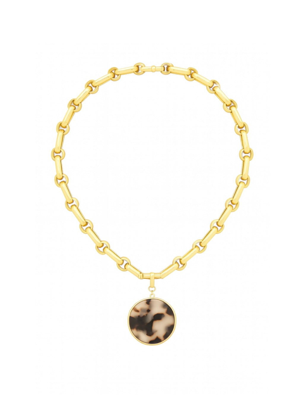 Acrylic Disc Chain Necklace