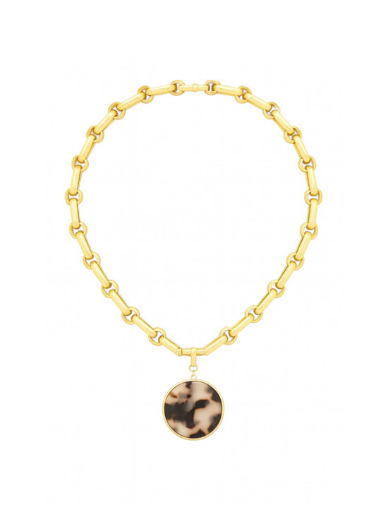 Acrylic Disc Chain Necklace