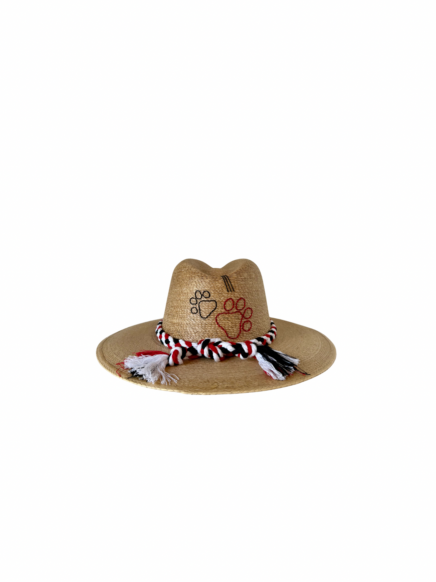 Georgia Paws Hat - Red/Black/White