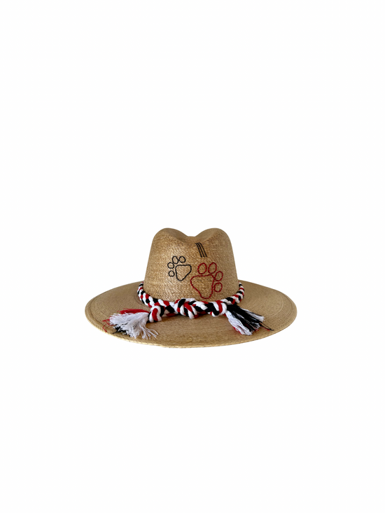 Georgia Paws Hat - Red/Black/White