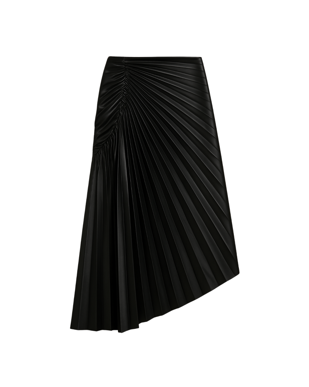 Betsy Black Pleated Midi Skirt