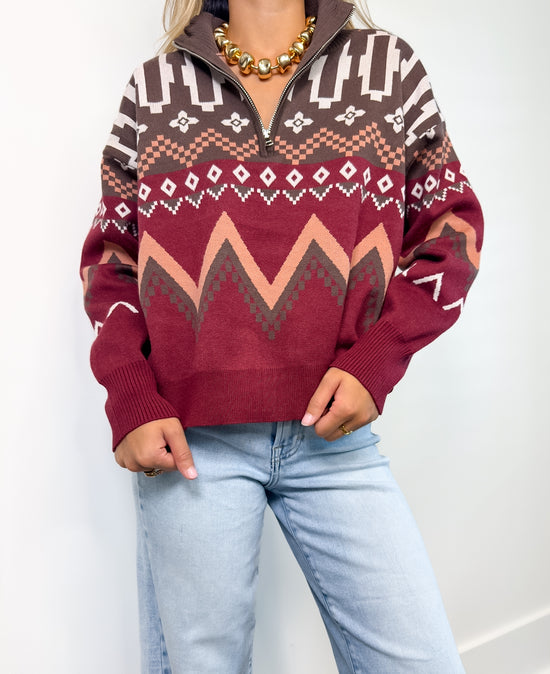 Sierra Sunset Half-Zip Sweater