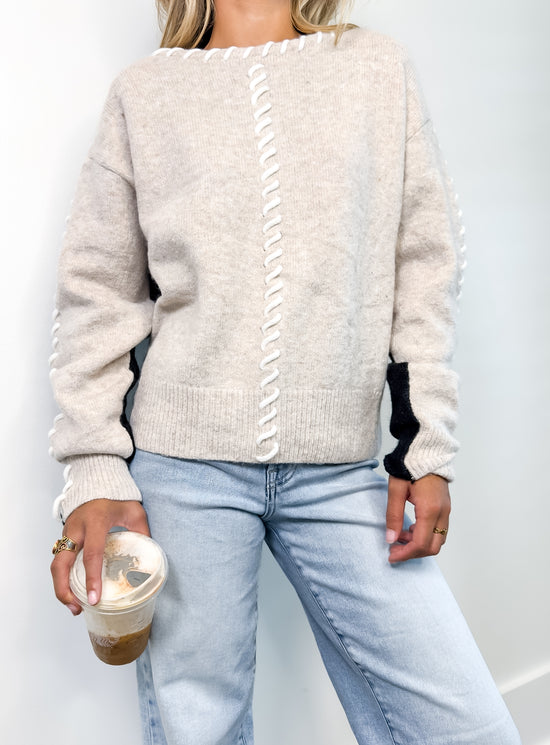 Stitch & Contrast Sweater