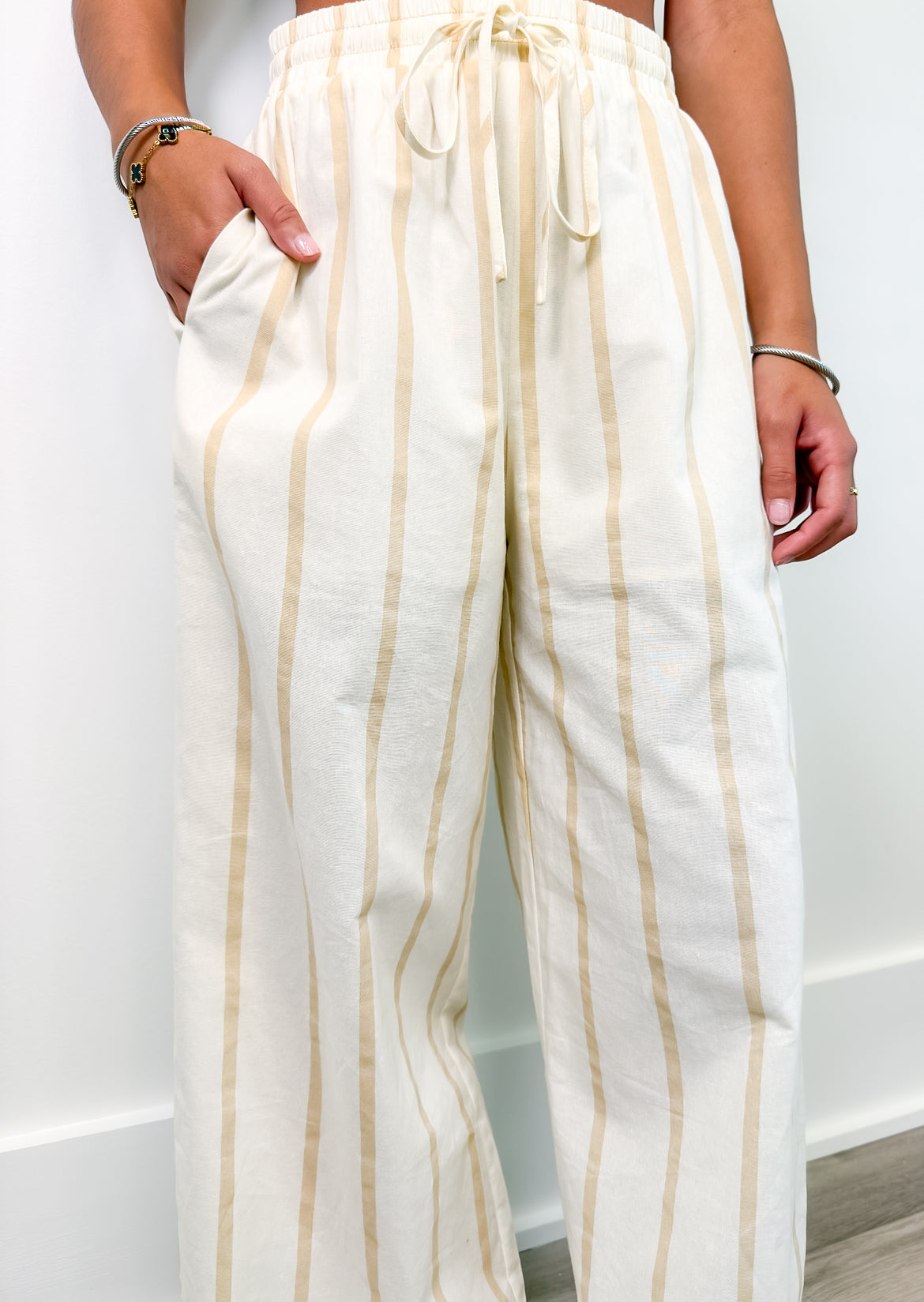 Coco Striped Button Down Linen Pants