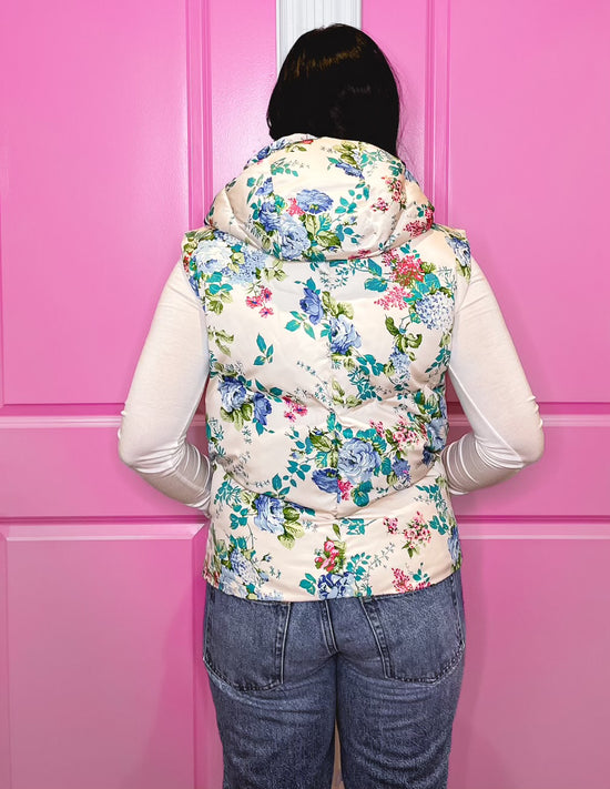 Floral Lover Puffer Vest