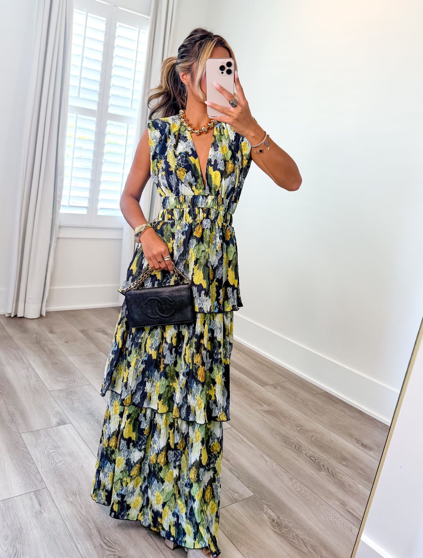 Clair Color Block Maxi Dress