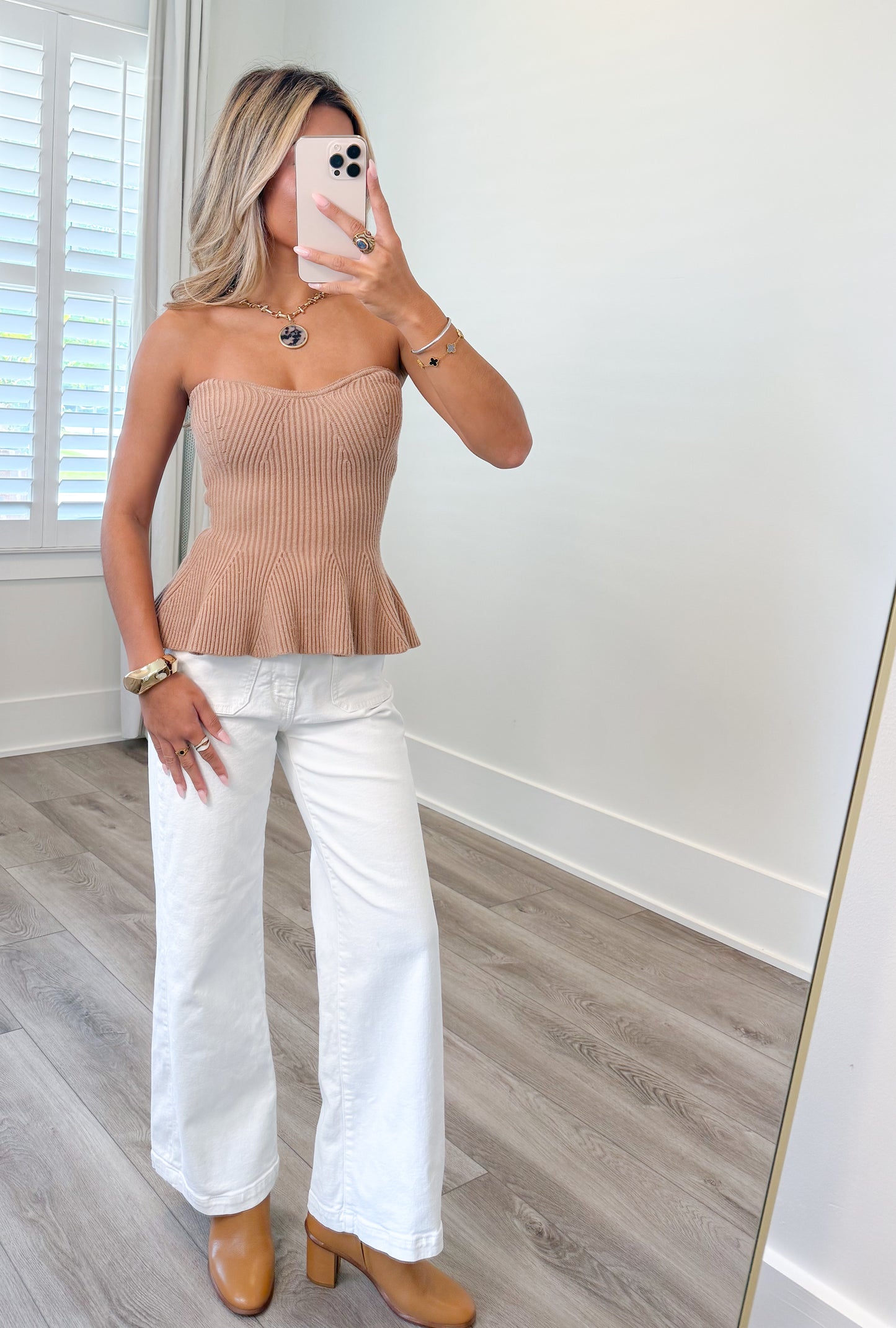 Tara Tube Taupe Sweater Top