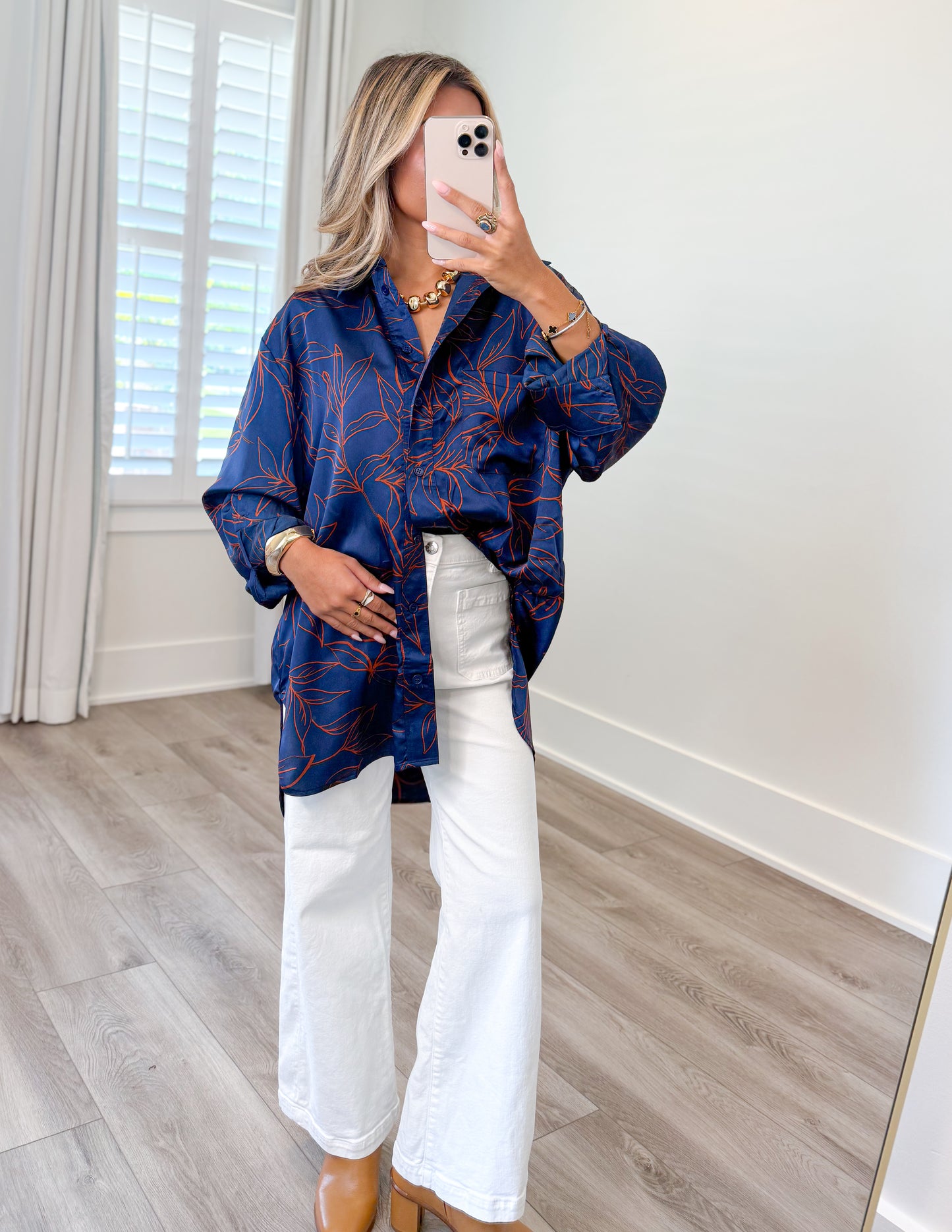 Sadie Satin Oversized Blouse