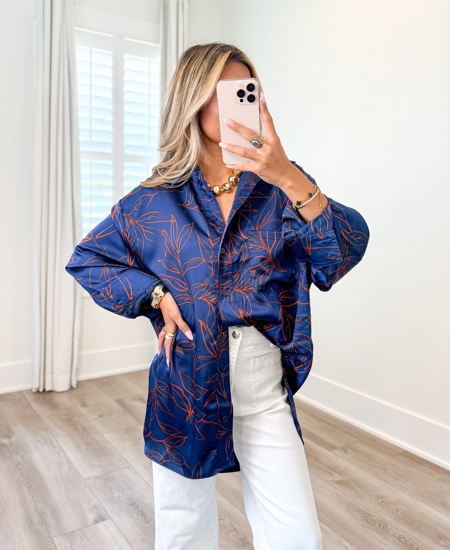 Sadie Satin Oversized Blouse