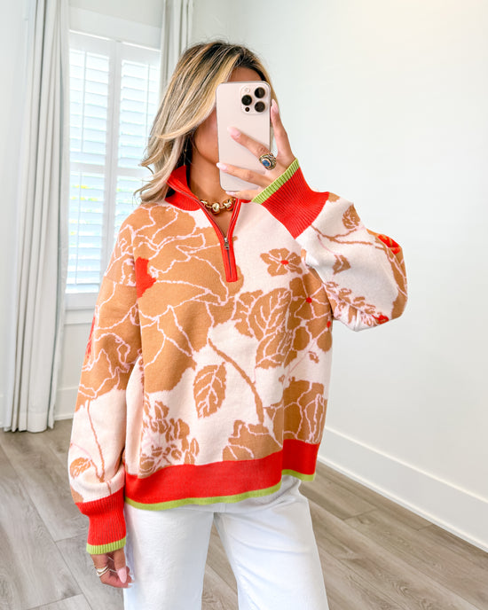 Stella Mock Neck Half Zip Pullover