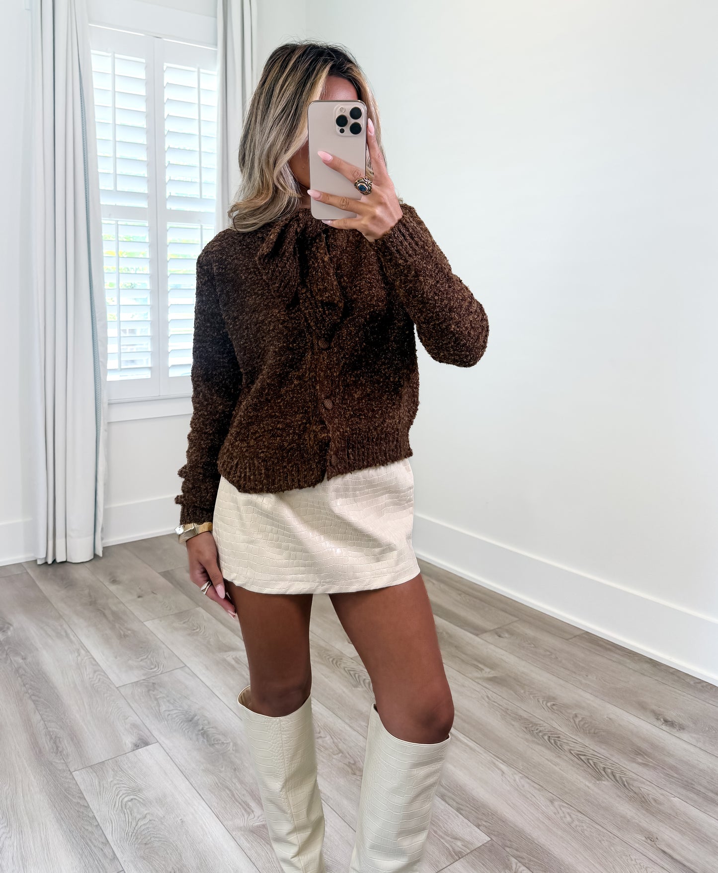 Julie Textured Mini Skirt