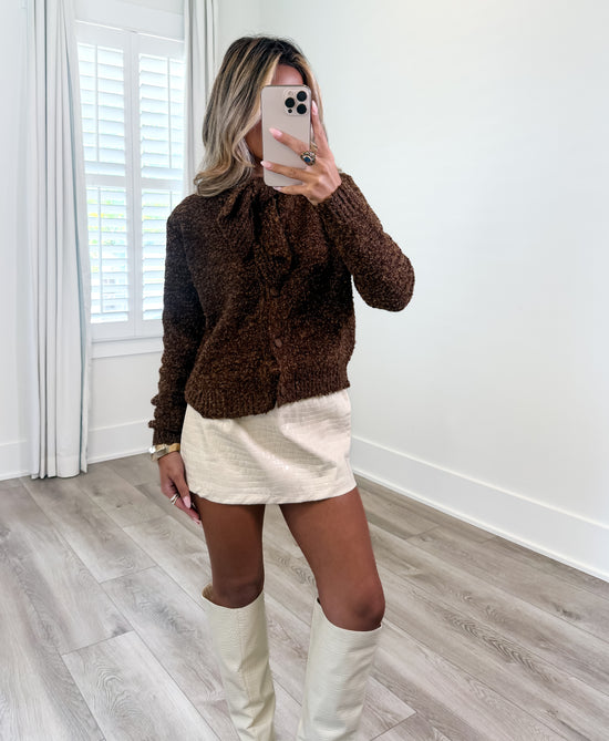 Julie Textured Mini Skirt