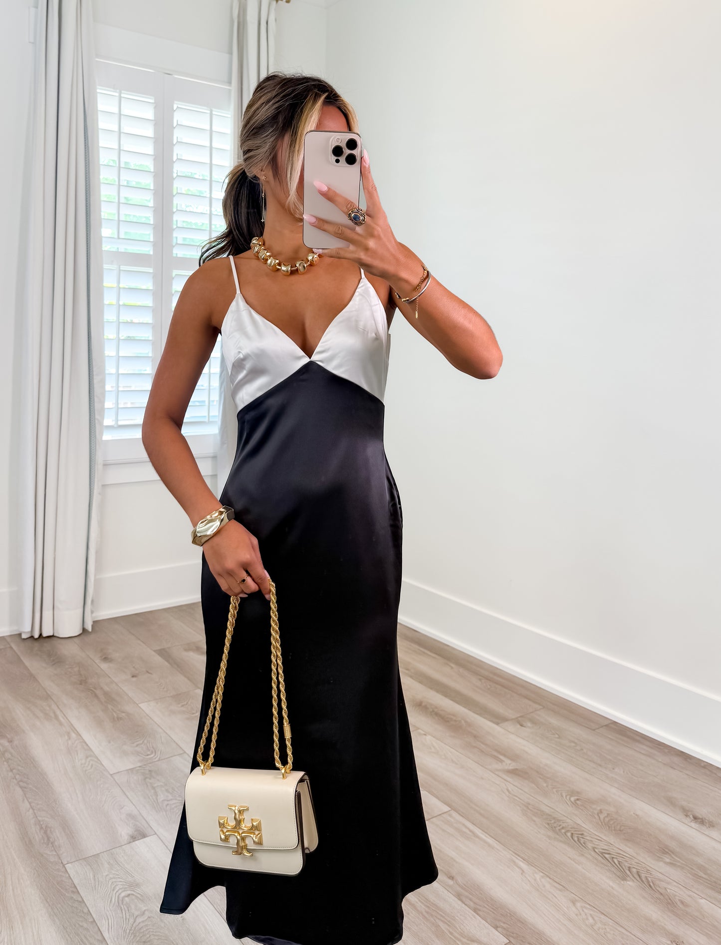 Sabrina Satin Midi Dress