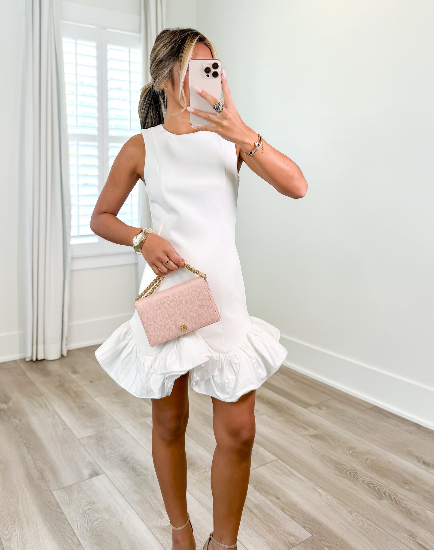 Mia Flutter Hem Mini Dress